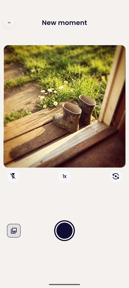 De app: de foto van vandaag maken