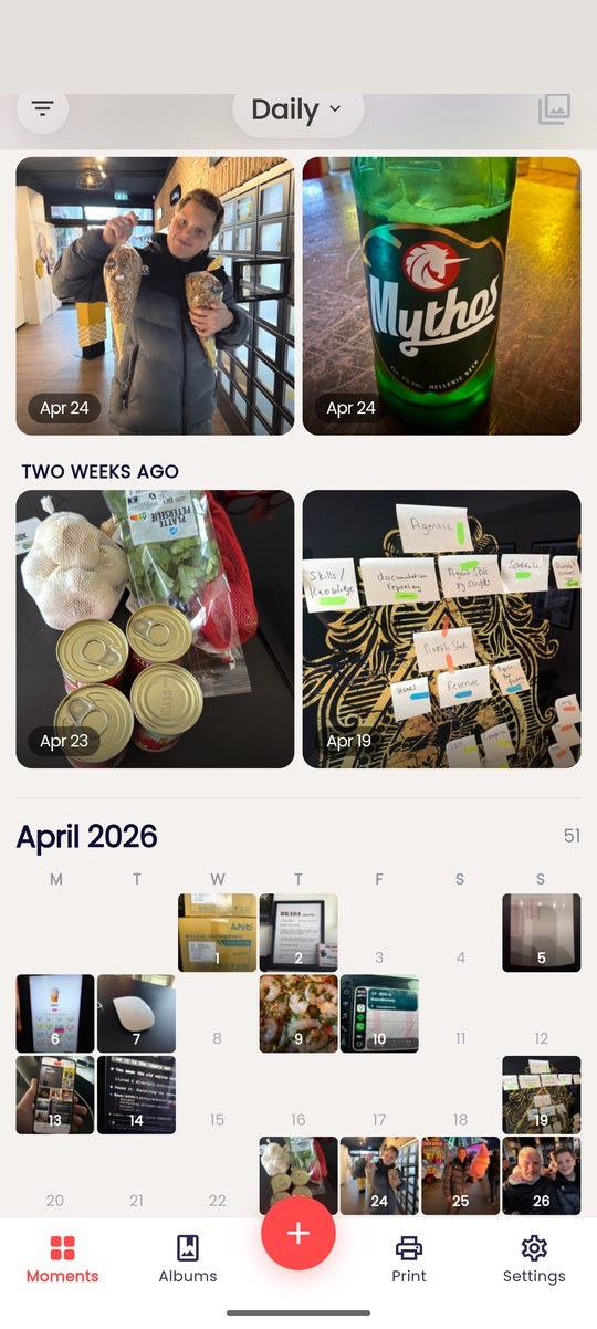 De app: het dagboek, elke dag één foto, maand voor maand